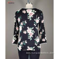 Long sleeve flower print t-shirt